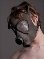 man gas mask