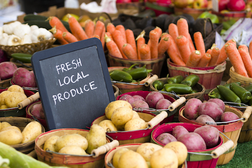 fresh local produce sign