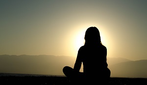 girl meditating