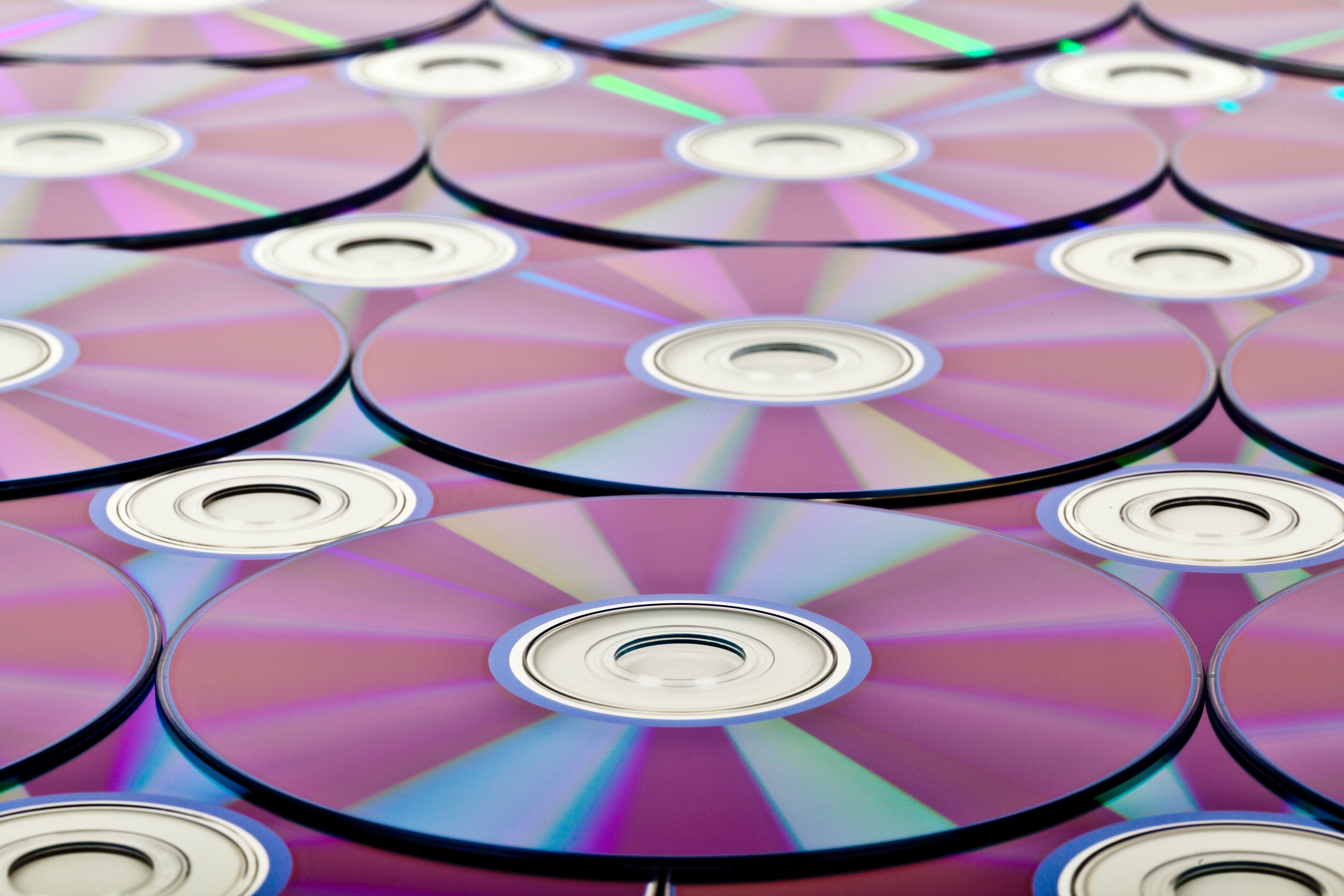 Colorful stack of CD's