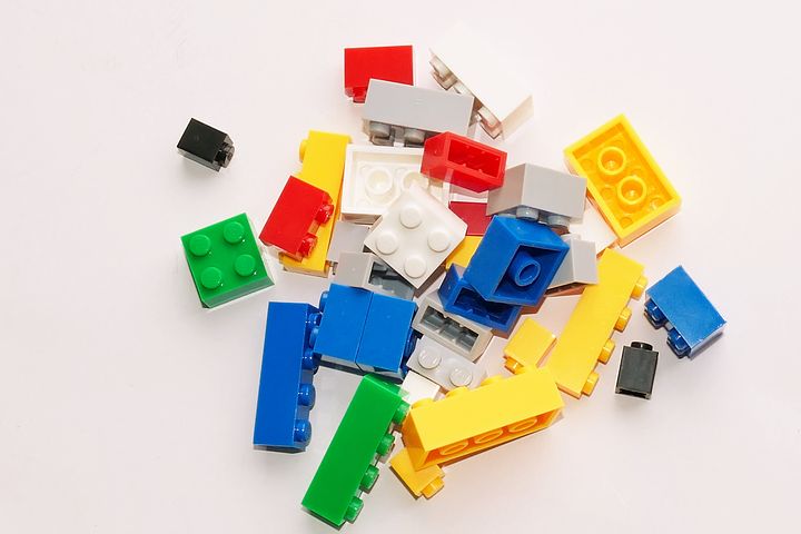 colorful plastic legos