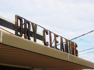 dry cleaning sign