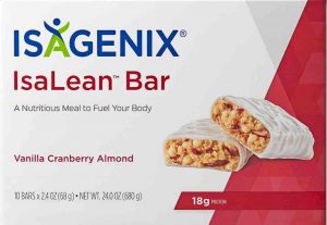 isalean bar vanilla cranberry almond