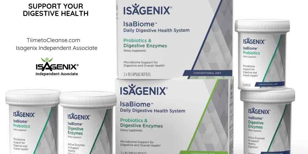 isagenix isabiome digestive health with isagenix independent associate logo